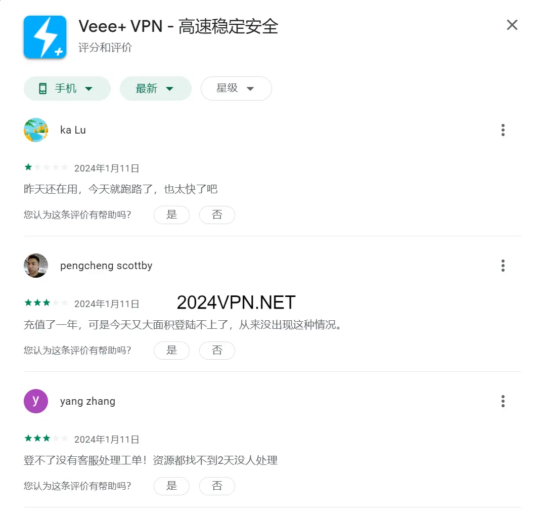 Veeevpn 最新评价